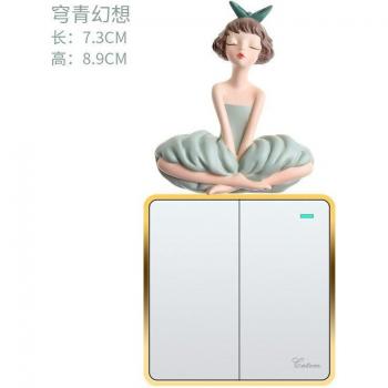 Modern 3D Girl Switch Decoration