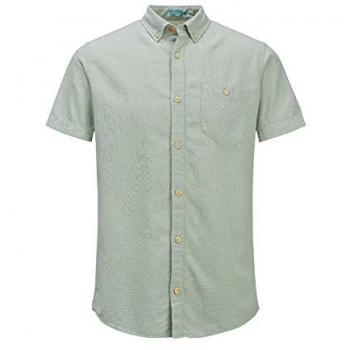JACK & JONES Camisa Verde con Bolsillo 12134557