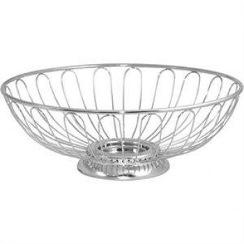 Wire Fruit Bowl 90x255mm Stainless Steel Kitchen Dish For Fruits And Breads