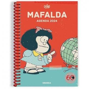 Mafalda 2024, Agenda Anillada Columnas Roja.