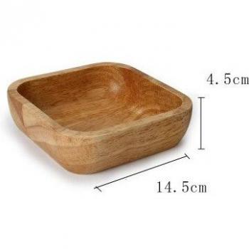 Log Wood Dessert Plate Set