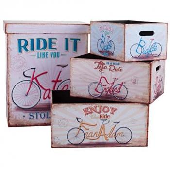 Juego de Cestos de Ropa Impresa (32x45x55 cm) – 4 unid