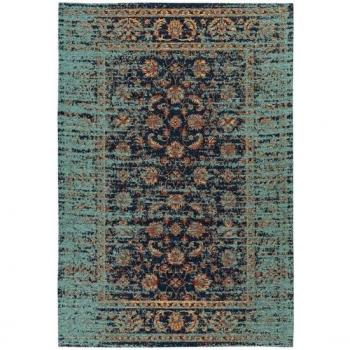 Kayoom Vintage Teppich Blau 150x80 cm