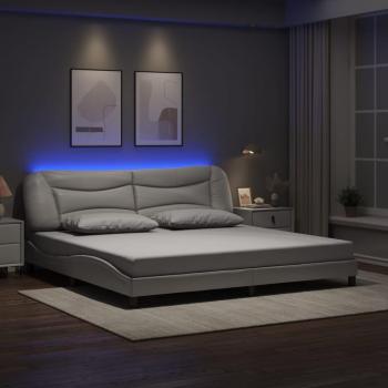 Cadre de lit à lumière LED 200 × 200 cm – Sans Matelas
