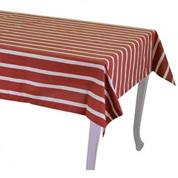 Streifenmuster Tischtuch Bordeaux 140cm x 240cm