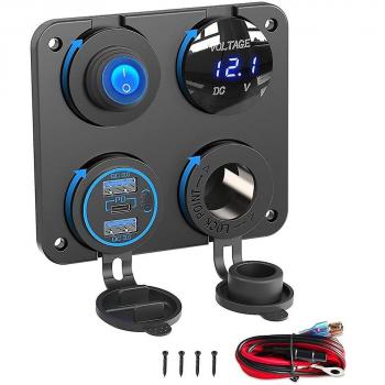 Estación de Energía 12V 4 en 1 – Socket y USB para Barcos
