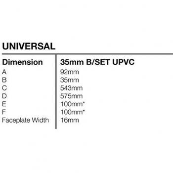 Yale YDM-UNI-PVCU-35 Silver Replacement Pvcu Door Lock