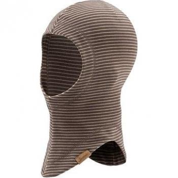 Sciarpa e Cappello Grigio Scuro a Strisce