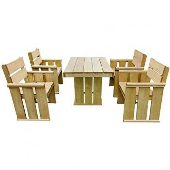 VidaXL Kiefer Gartenmöbel 5-tlg. Sitzgruppe