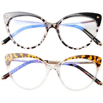 SOOLALA Stylish Cat Eye Blue Ray Protection Glasses