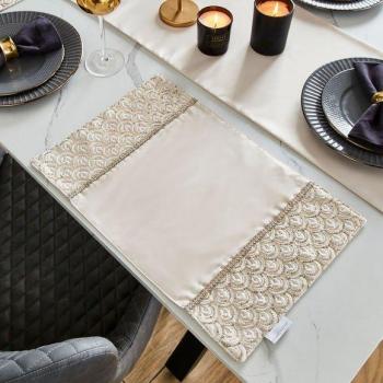 Champagne Glow Deco Sequin Placemat Collection (Set of 4)