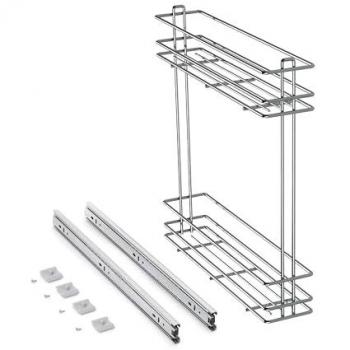 Cesto Portabottiglie SupraMax Modulo 150mm Acciaio Cromato Lucido Emuca