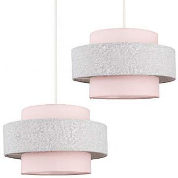 Weaver Pair of Pink Ceiling Pendant Shade