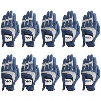 10er Pack Herren Golfhandschuhe atmungsaktiv blau GOG Golfhandschuh aus weichem Stoff
