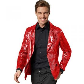 Tectake Men’s Red Sequined Jumpsuit – 2XL