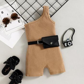 Petite Salopette Sans Manches – Pantalon Doux, Dos Nu – Taille 2 à 6 – Promo 2022