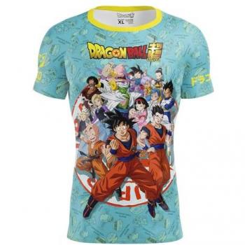 Dragon Ball Otso Camiseta Manga Corta Azul y Rojo Talla S