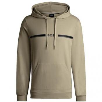 BOSS Kapuzensweatshirt mit Markenstreifen