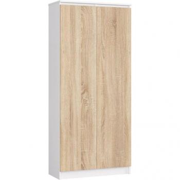 Armadio di lavoro AKORD R80 Bianco Sonoma Quercia 80x35x180 cm, 2 ante