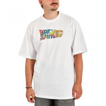 T-Shirt Oversize Retour vers le Futur – Hoverboard Far Out! – S à XXL – Homme – Blanc