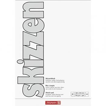 BRUNNEN Skizzenblock A2 Deckblatt: weiß