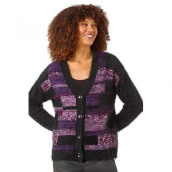 Royal Plum Layered Knitted Jacket