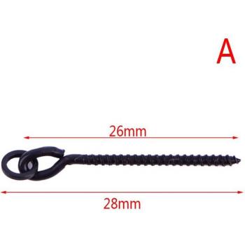 10 Uds Tornillo Boilie con Anillo Giratorio para Aparejos de Cebo