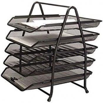 Ensemble Bureau Q‑Connect 5 Tiroirs Noirs