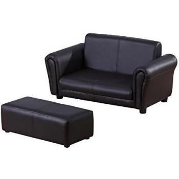 HOMCOM Kids Armchair with Footstool