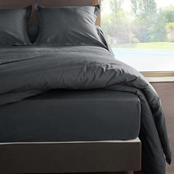 Couvre-Couette Ardoise en Percale 260x240 cm – Gris