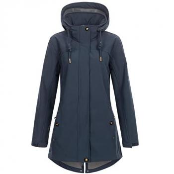 DEPROC ACTIVE Damen Softshellmantel PEAK BREEZE Navy Größe 44
