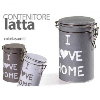 Cucina Tonda Contenitore in Latta I Love Home 11x20