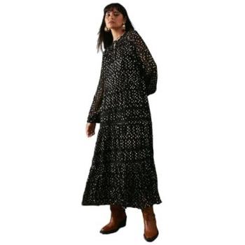 Metallic Jacquard Dobby Midi Smock Dress for Women