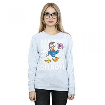 Disney Female Donald Duck Christmas Fair Isle Sweatshirt (Large)