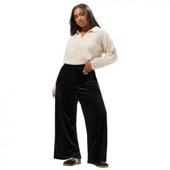 Pantalon Palazzo en Velours Yours Curve