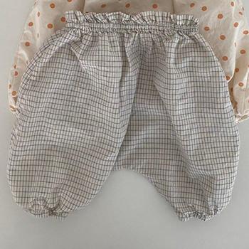 Pantalones anchos de algodón para bebé con rejillas