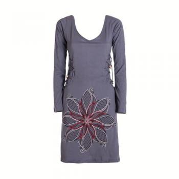 Vishes leichte Langarm-Mode: Minikleid für Damen