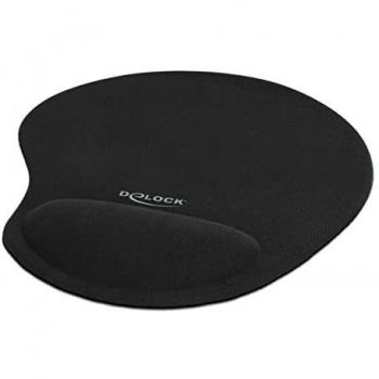 Tappetino per Mouse con Poggiapolsi in Gel Nero 230x202x24 mm
