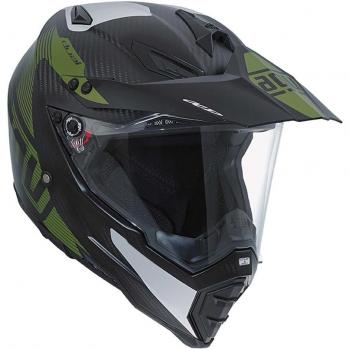 Casco de Seguridad AGV AX‑8 E05 Solid Dual – Color Negro/Verde, talla 10