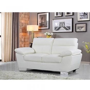 Canapé 2 places en cuir reconstitué et PVC Dallas