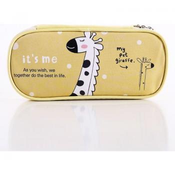 Boys & Girls Cartoon Pencil Case with Leather Pen Sleeve