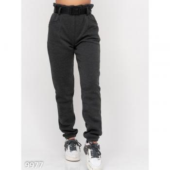 ISSA Plus S Warm Fleece Trousers in Dark Gray