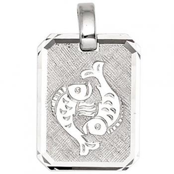 Jobo Anhänger Fische 925 Silber matt
