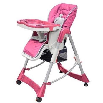 Hranilica za bebe podesive visine Deluxe ružičasta
