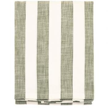 Walton & Co Olive Wide Striped Table Cover 150x240cm