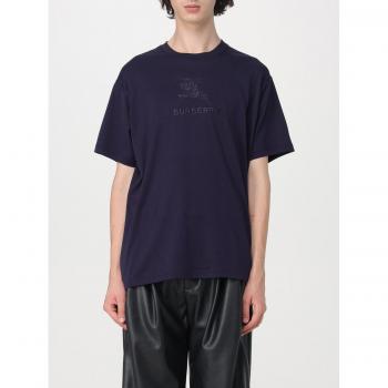 Burberry Men's Blue Cotton T-Shirt