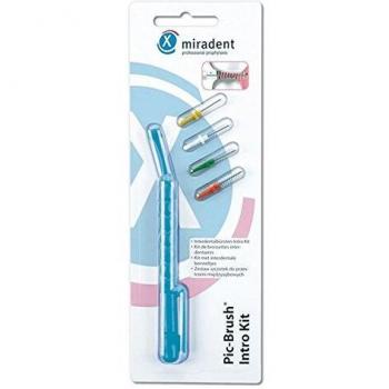 Miradent Pic Brush Interdentalbürsten Intro Kit, Halter blau, 1 Set