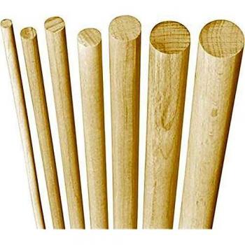 Tige cannelée en bois hêtre 1 mètre Ø 10 mm (par 100)