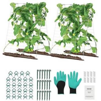 Treillis de Jardin VEVOR Concombre Métallique 90x140 cm