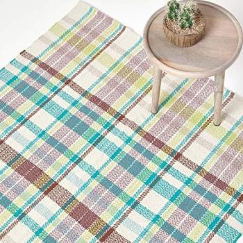 Tapis en Coton Imprimé Tartan
